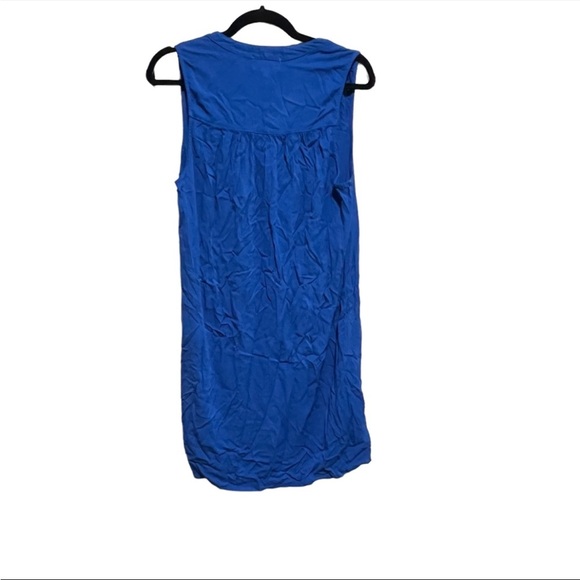 Michael Stars V-NECK DRESS Mariana Dress in Blue, New with Tags - Picture 3 of 6